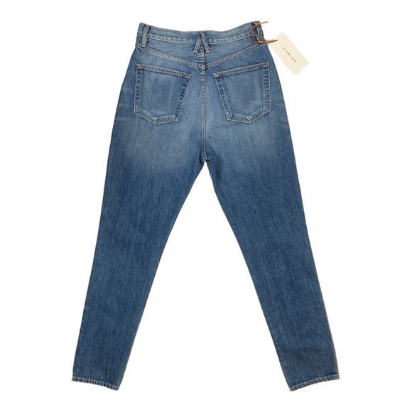 NWT SLVRLAKE Women's Beatnik High Rise Distressed Slim Straight Jeans Size 28 - Picture 4 of 11